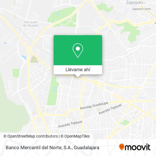 Mapa de Banco Mercantil del Norte, S.A.