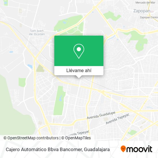 Mapa de Cajero Automático Bbva Bancomer