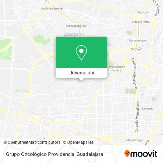 Mapa de Grupo Oncológico Providencia