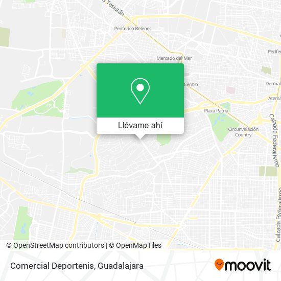 Mapa de Comercial Deportenis