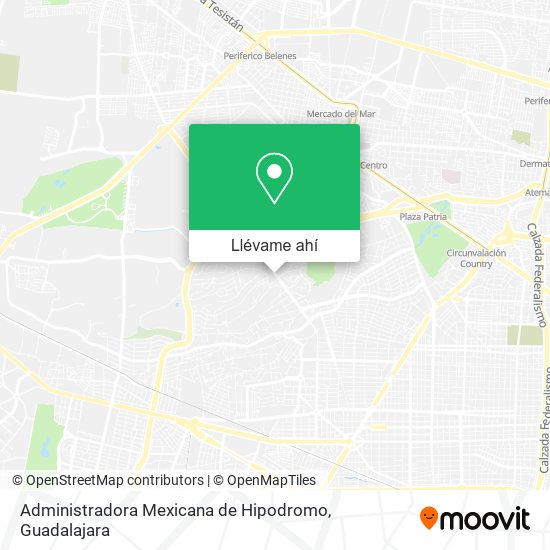 Mapa de Administradora Mexicana de Hipodromo