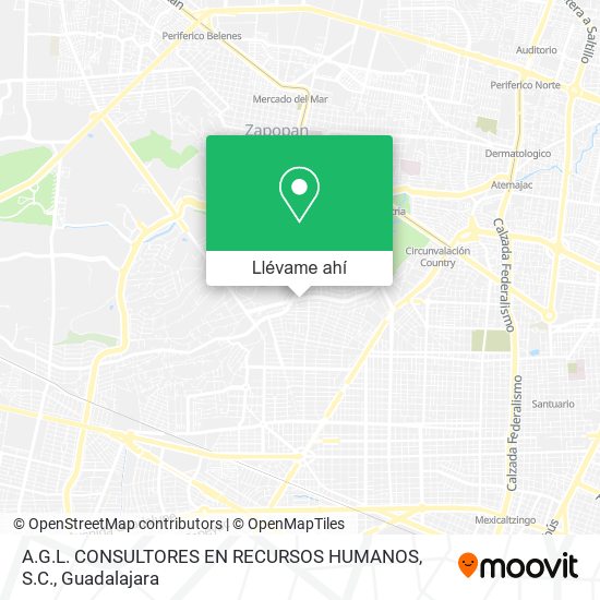 Mapa de A.G.L. CONSULTORES EN RECURSOS HUMANOS, S.C.