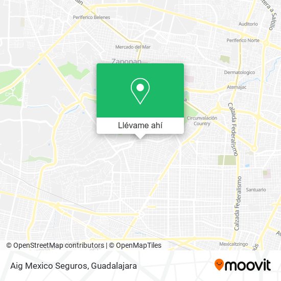 Mapa de Aig Mexico Seguros