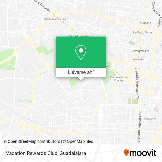 Mapa de Vacation Rewards Club