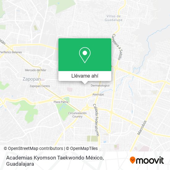 Mapa de Academias Kyomson Taekwondo México