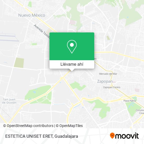 Mapa de ESTETICA UNISET ERET