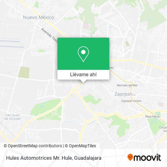 Mapa de Hules Automotrices Mr. Hule