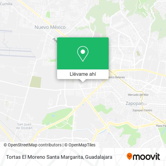 Mapa de Tortas El Moreno Santa Margarita