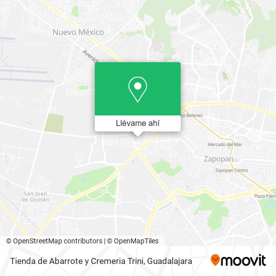 Mapa de Tienda de Abarrote y Cremeria Trini