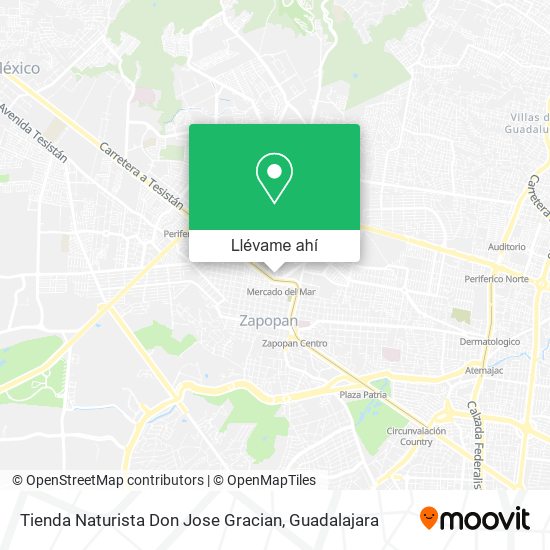 Mapa de Tienda Naturista Don Jose Gracian