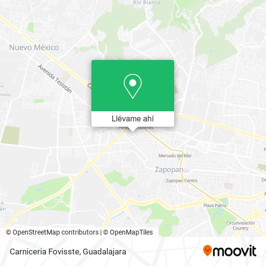 Mapa de Carniceria Fovisste