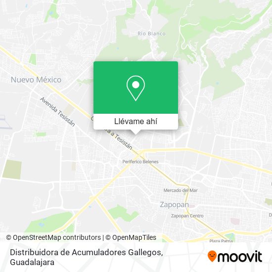 Mapa de Distribuidora de Acumuladores Gallegos