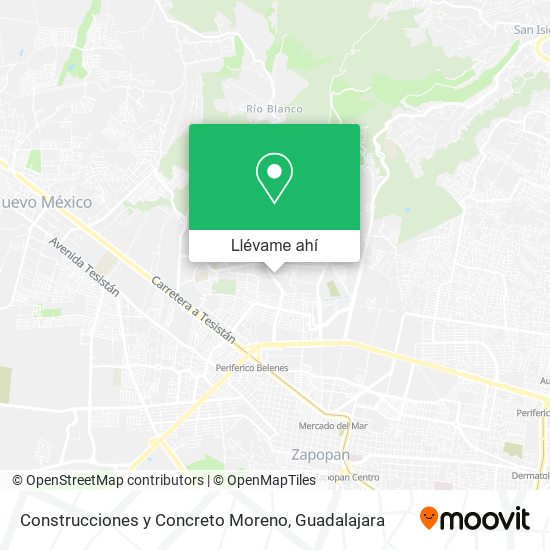 Mapa de Construcciones y Concreto Moreno