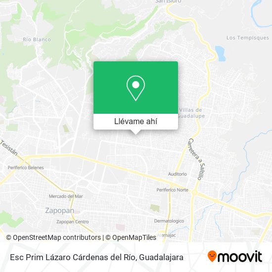 Mapa de Esc Prim Lázaro Cárdenas del Río