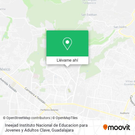 Mapa de Ineejad Instituto Nacional de Educacion para Jovenes y Adultos Clave