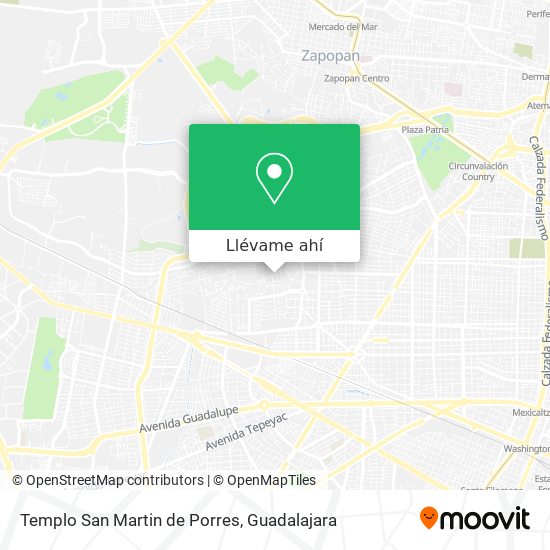 Mapa de Templo San Martin de Porres