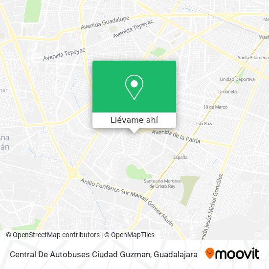 Mapa de Central De Autobuses Ciudad Guzman