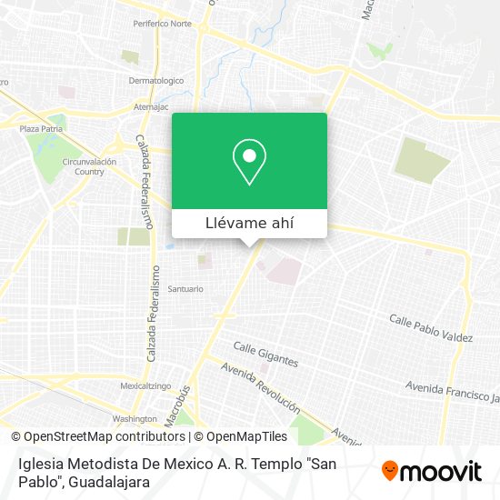 Cómo llegar a Iglesia Metodista De Mexico A. R. Templo 