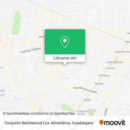 Mapa de Conjunto Residencial Los Almendros