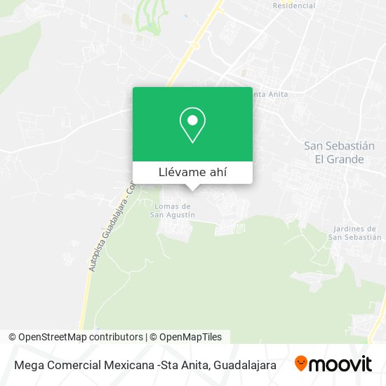 Mapa de Mega Comercial Mexicana -Sta Anita