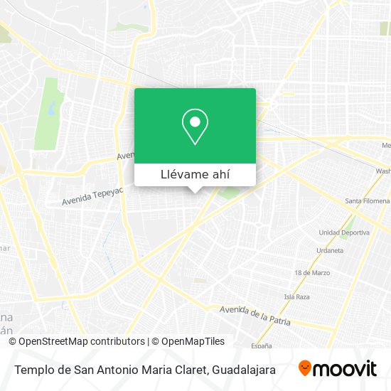 Mapa de Templo de San Antonio Maria Claret