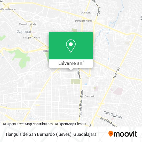 Mapa de Tianguis de San Bernardo (jueves)