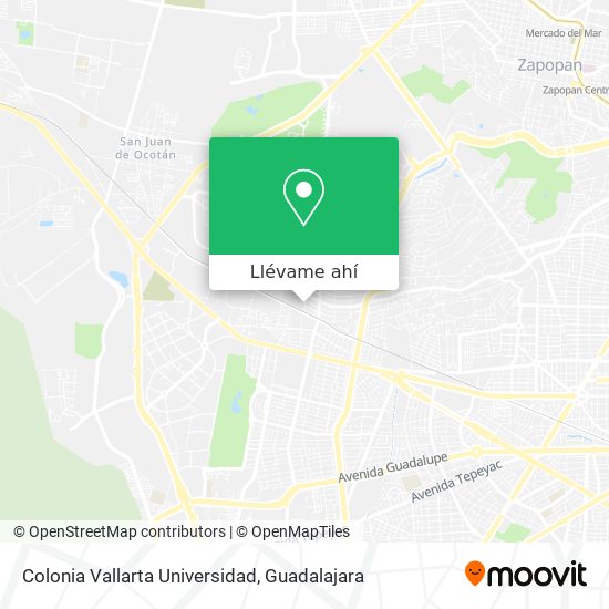 Mapa de Colonia Vallarta Universidad