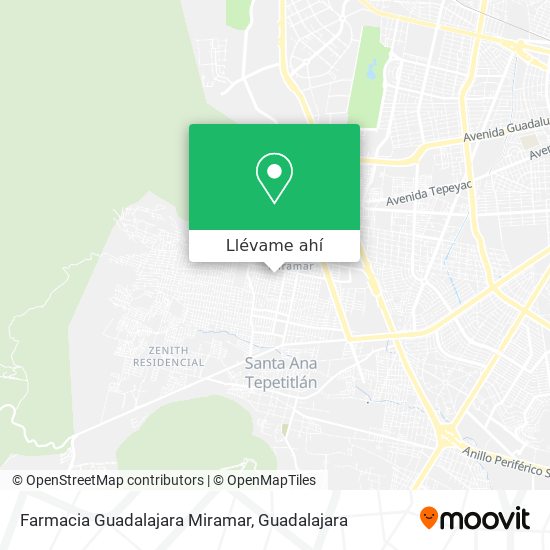 Mapa de Farmacia Guadalajara Miramar