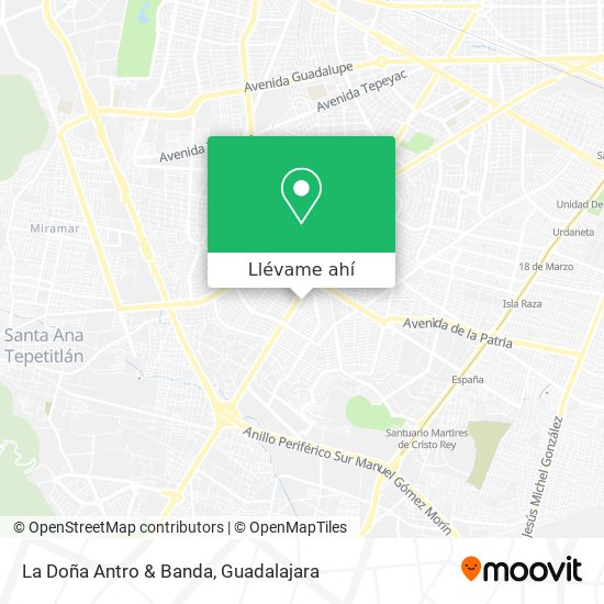 Mapa de La Doña Antro & Banda