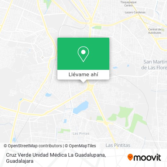 Mapa de Cruz Verde Unidad Médica La Guadalupana