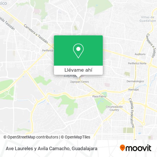 Mapa de Ave Laureles y Avila Camacho