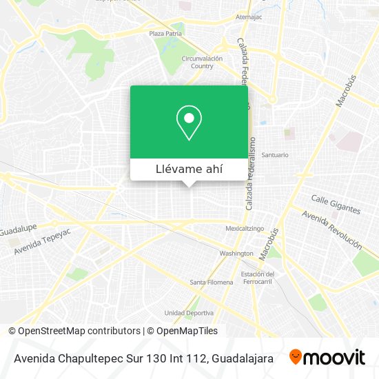 Mapa de Avenida Chapultepec Sur 130 Int 112