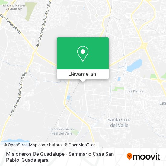 Mapa de Misioneros De Guadalupe - Seminario  Casa San Pablo