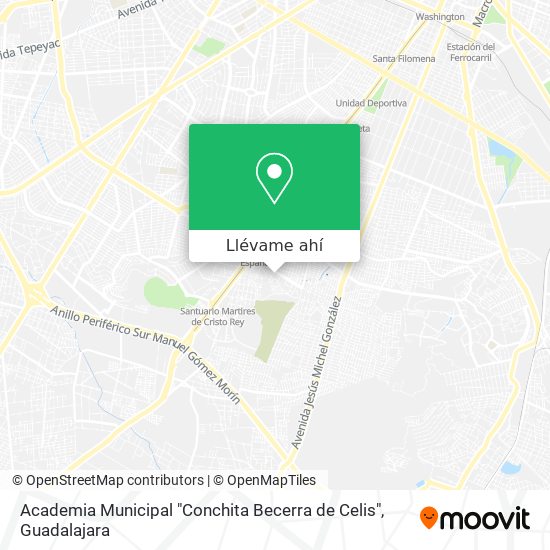 Mapa de Academia Municipal "Conchita Becerra de Celis"