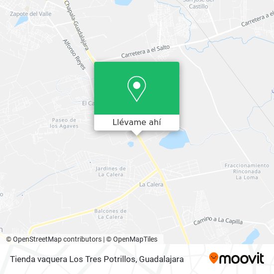 Mapa de Tienda vaquera Los Tres Potrillos