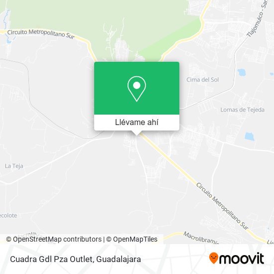 Mapa de Cuadra Gdl Pza Outlet