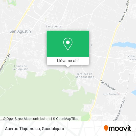 Mapa de Aceros Tlajomulco