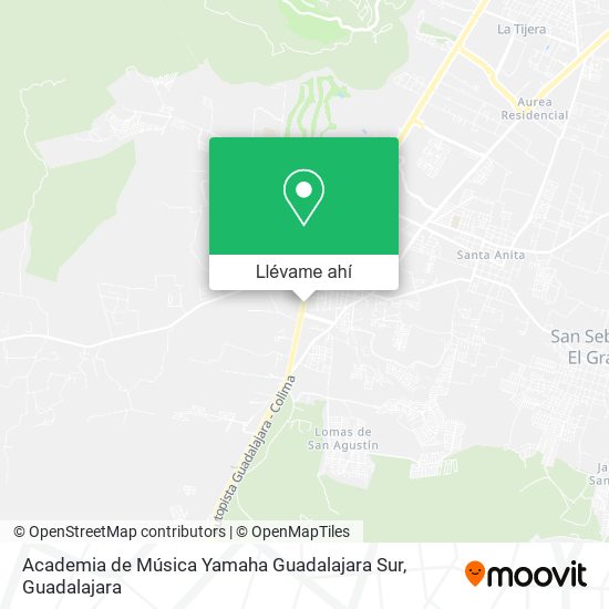 Mapa de Academia de Música Yamaha Guadalajara Sur