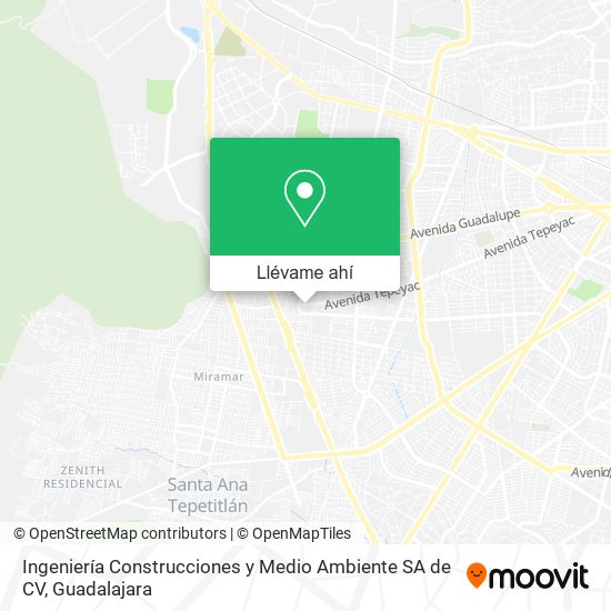 Mapa de Ingeniería Construcciones y Medio Ambiente SA de CV