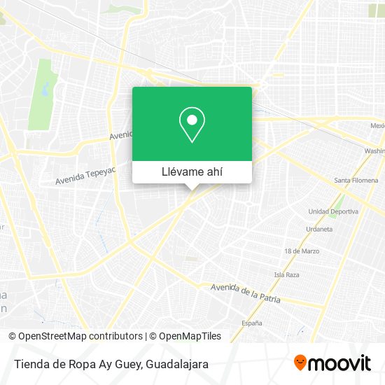 Mapa de Tienda de Ropa Ay Guey