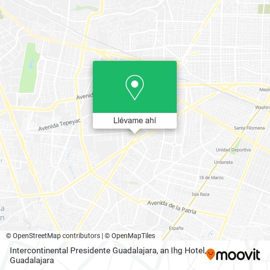 Mapa de Intercontinental Presidente Guadalajara, an Ihg Hotel