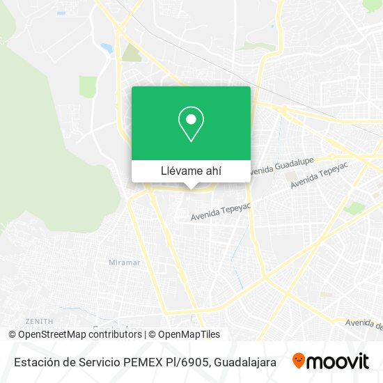 Mapa de Estación de Servicio PEMEX Pl / 6905