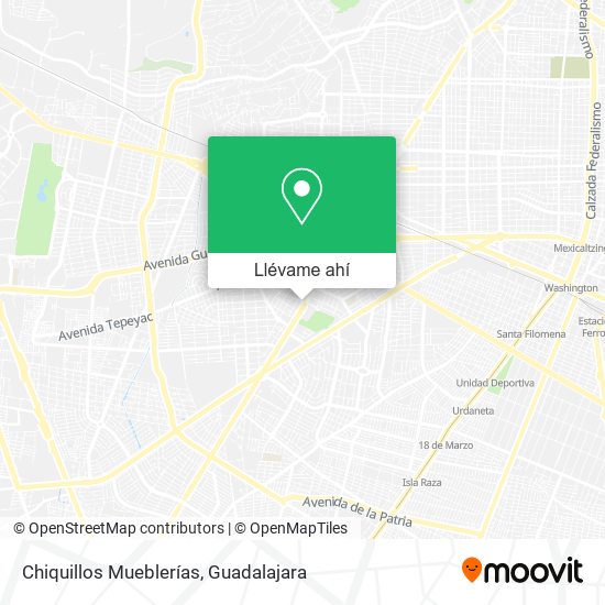 Mapa de Chiquillos Mueblerías