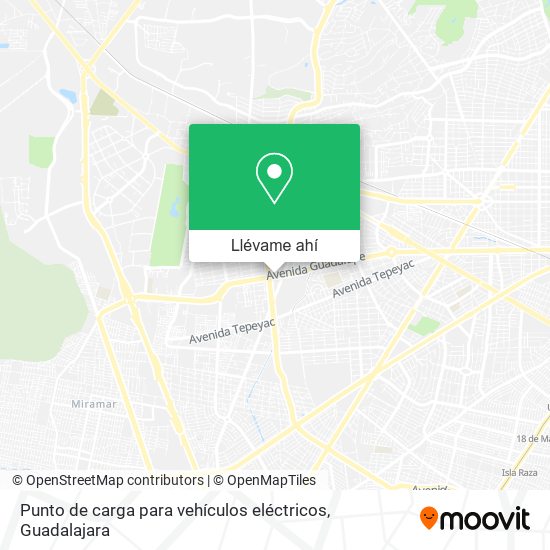 Mapa de Punto de carga para vehículos eléctricos