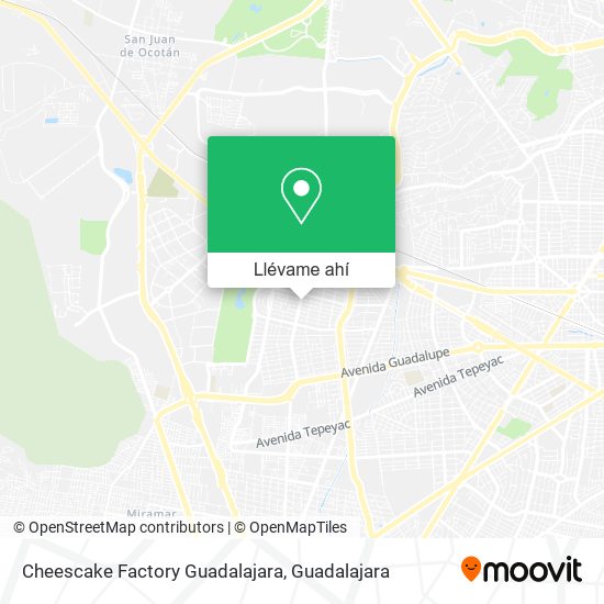 Mapa de Cheescake Factory Guadalajara