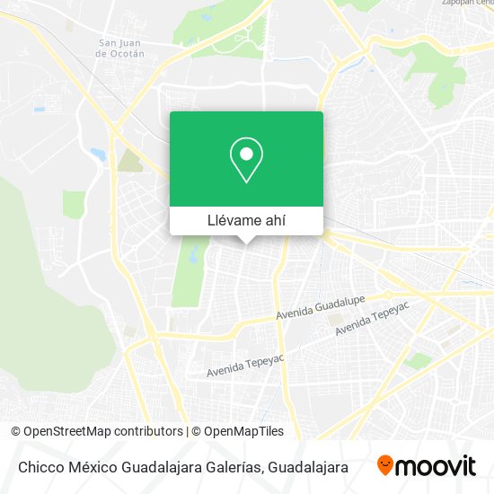 Mapa de Chicco México Guadalajara Galerías