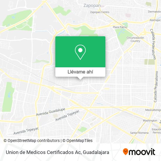 Mapa de Union de Medicos Certificados Ac