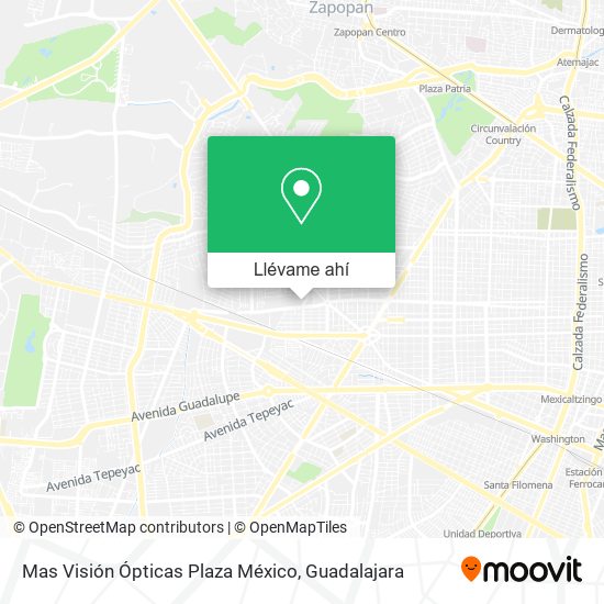 Mapa de Mas Visión Ópticas Plaza México