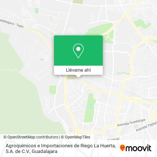 Mapa de Agroquímicos e Importaciones de Riego La Huerta, S.A. de C.V.