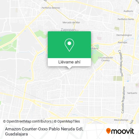 Mapa de Amazon Counter-Oxxo Pablo Neruda Gdl